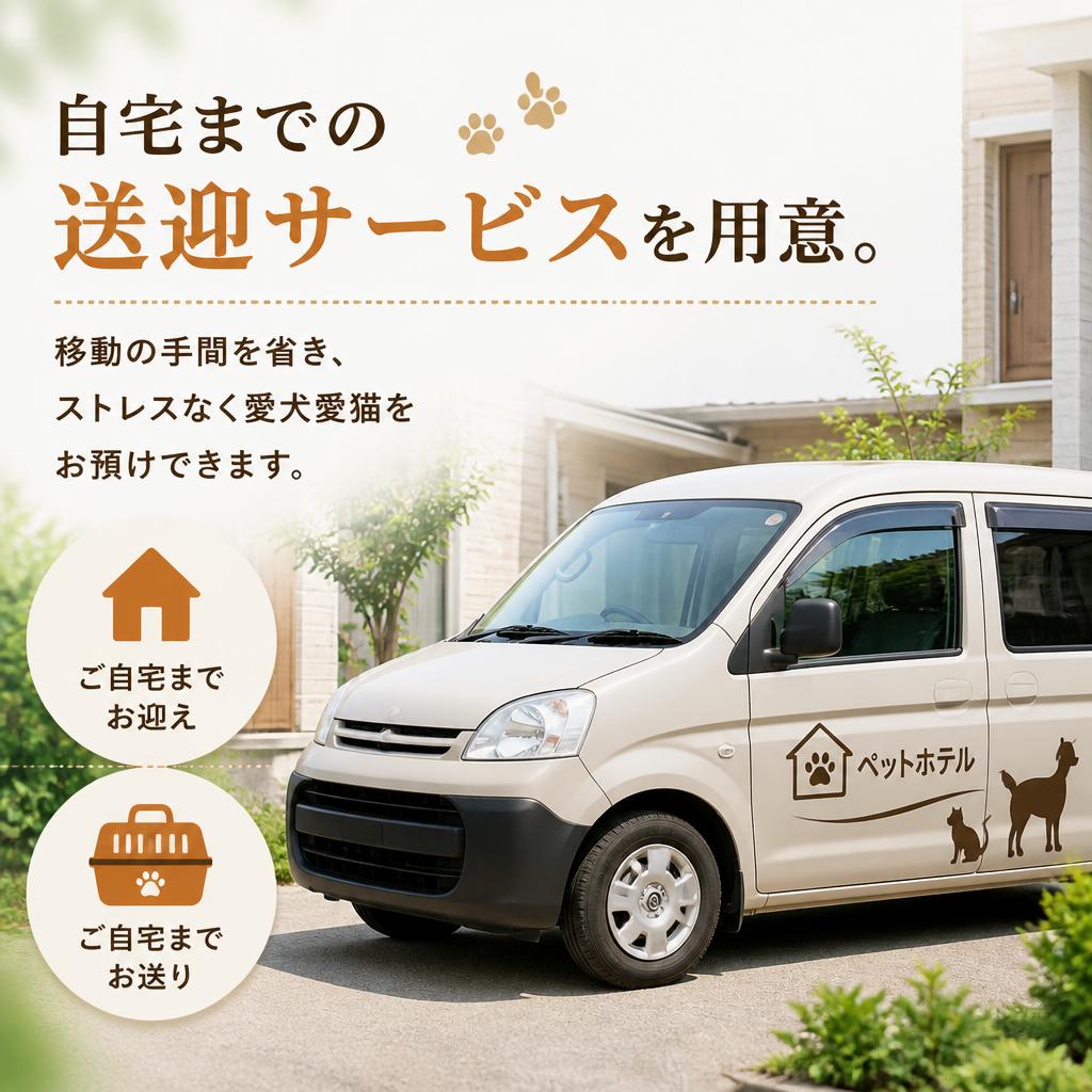 ペット送迎サービスで安心