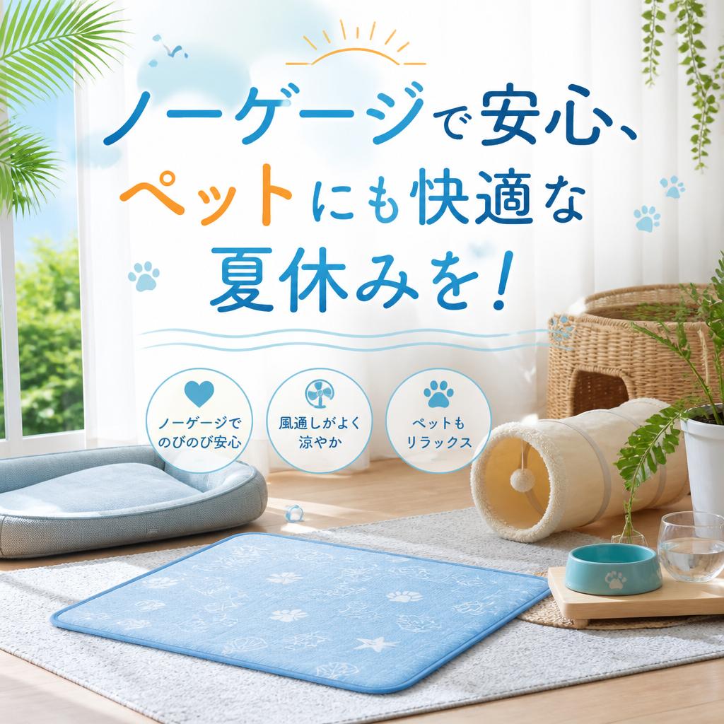 ノーゲージで安心、ペットにも快適な夏休みを！