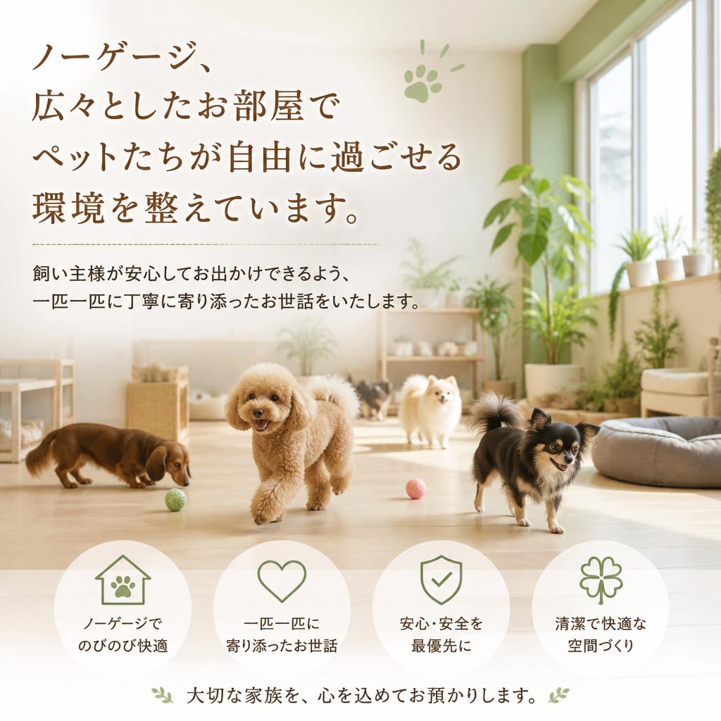 ノーゲージでの快適なお預かり