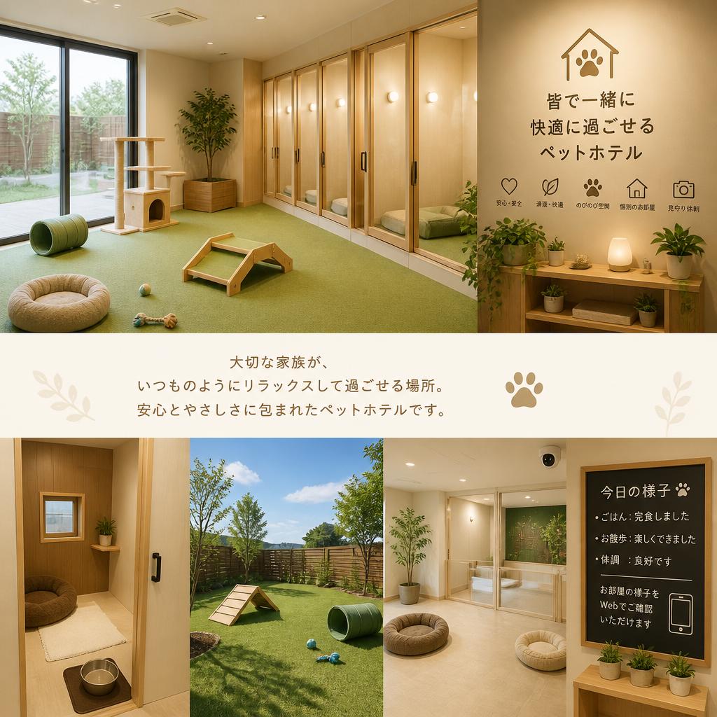 皆で一緒に快適に過ごせるペットホテル