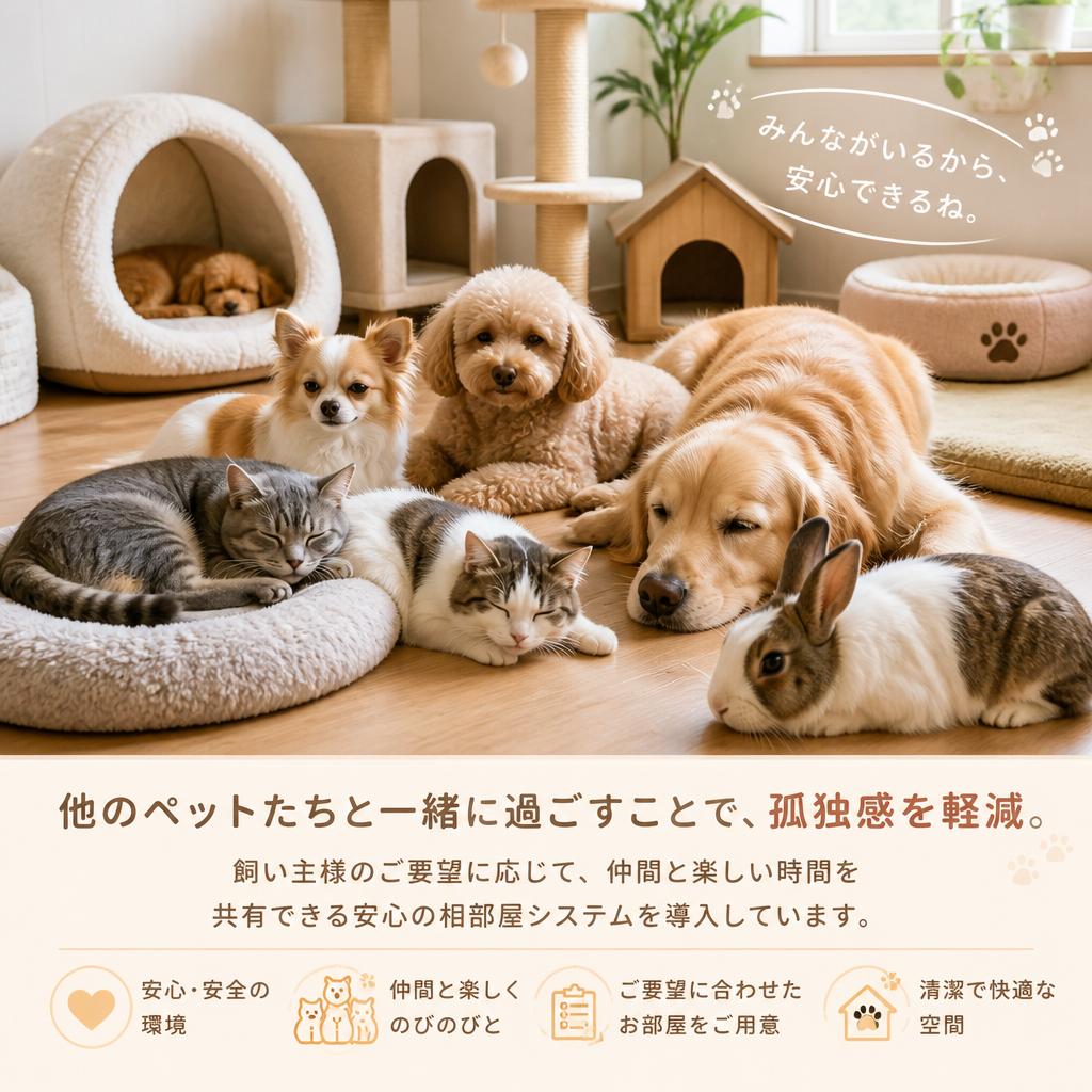 安心の相部屋システム