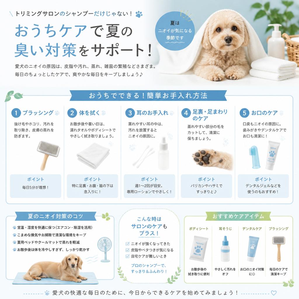 自宅でもできる夏のケア法