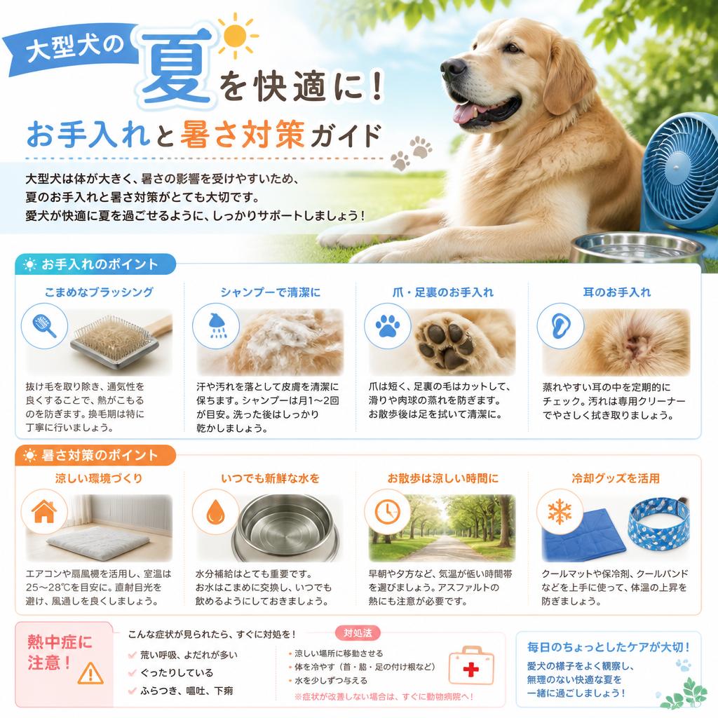 大型犬の夏を快適に！お手入れと暑さ対策ガイド