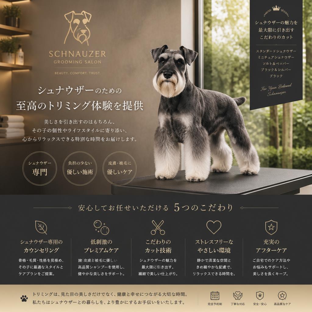 シュナウザーのための至高のトリミング体験を提供