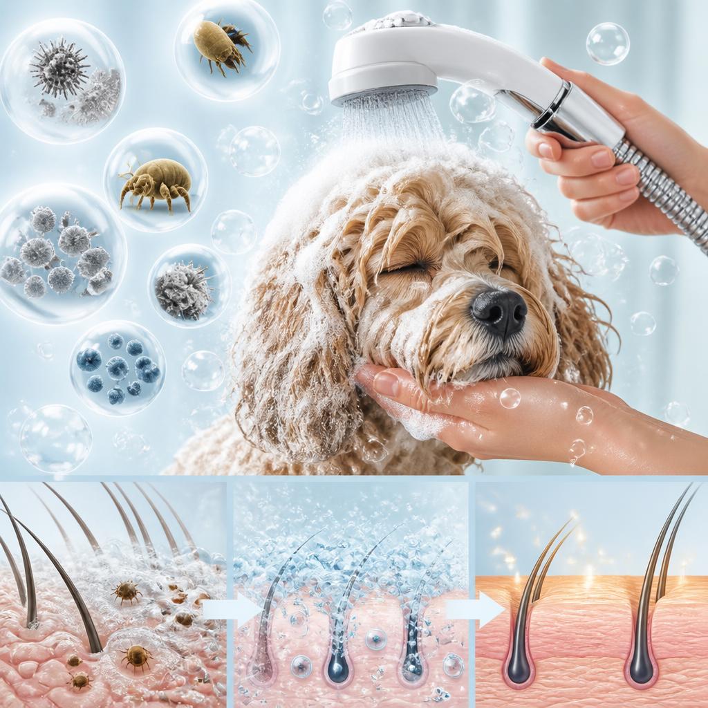 犬の皮膚病に立ち向かう！マイクロバブルシャンプーの全貌